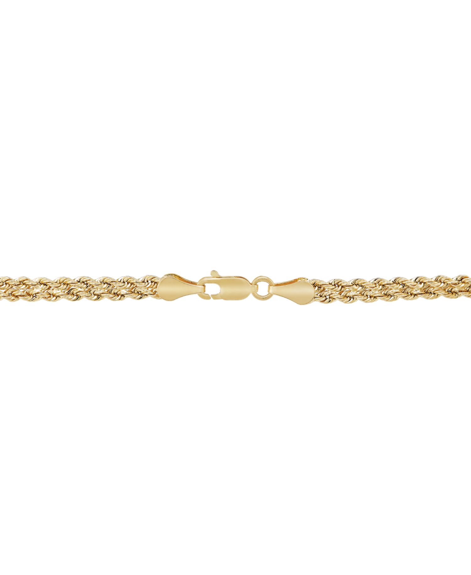 Puff Heart Rope-Framed 18" Pendant Necklace in 10k Yellow Gold