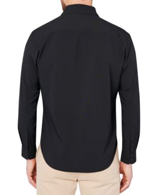 Men's Regular Fit Non-Iron Performance Stretch Solid Button-Down Shirt