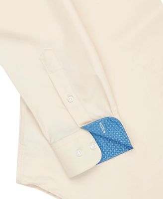 Men's Regular Fit Solid Wrinkle Free Performance Dress Shirt