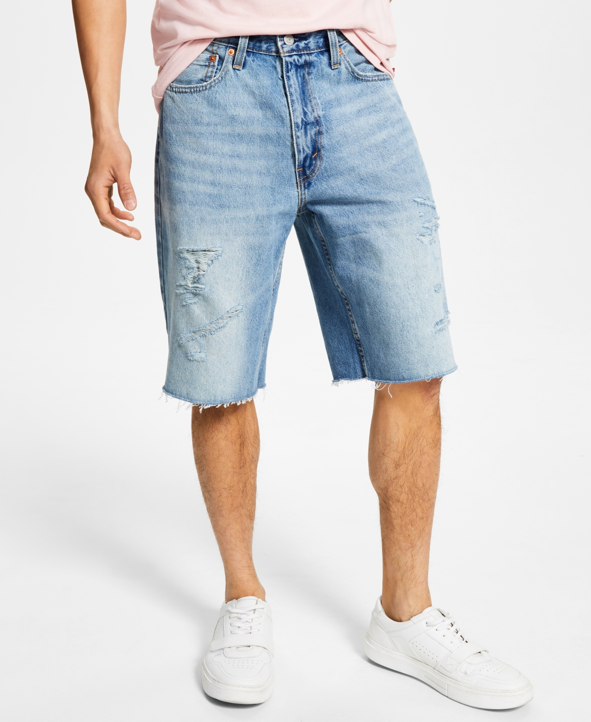 Levi's Men's 469 Loose Jean Shorts In Space Pals | ModeSens