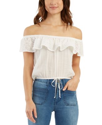 BCX Juniors' Ruffled Off-The-Shoulder Top - Macy's