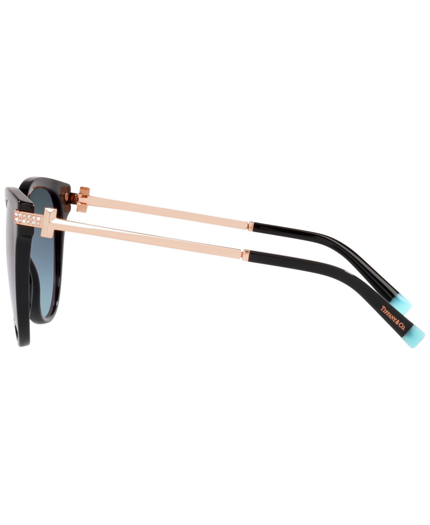 Женские солнцезащитные очки Tiffany & Co. Sunglasses, TF4193B, цвет: Чёрный — фото 2