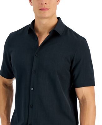 Alfani Men S Solid Short Sleeve Shirt Created For Macy S Reviews   21435436 Fpx.tif