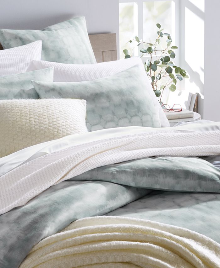 Oake Shibori Plaid Duvet Cover Set, Full/Queen, Created for Macy's Macy's