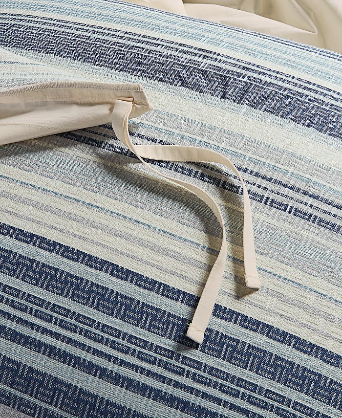 Oake Yarn Dye Stripe Duvet Cover, Full/Queen, Created for Macy's