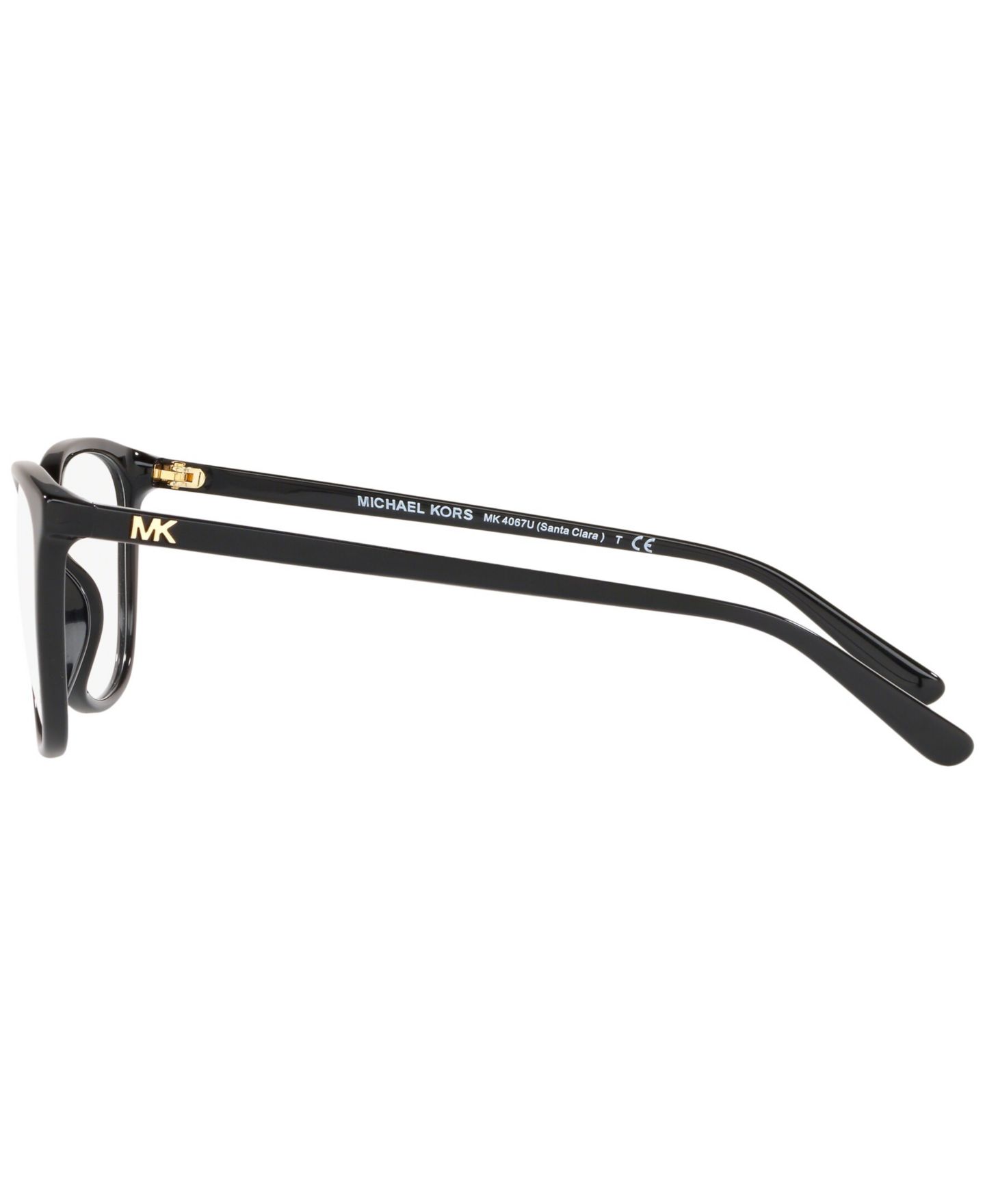 Женские очки Michael Kors Woman Rectangle Plastic MK4067U Santa Clara Eyeglasses, цвет: Чёрный — фото 3