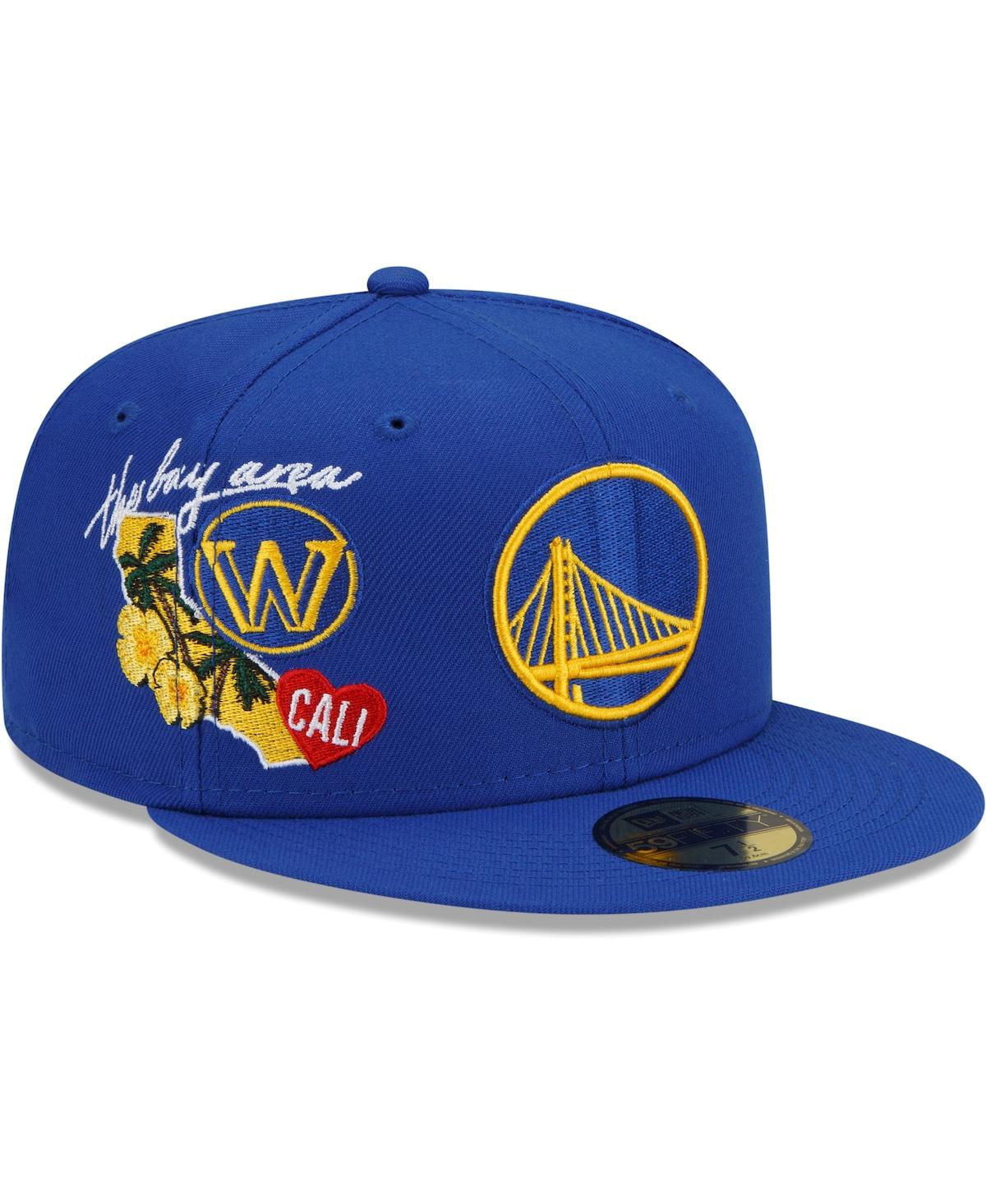 New Era Men's Royal Golden State Warriors City Cluster 59fifty Fitted