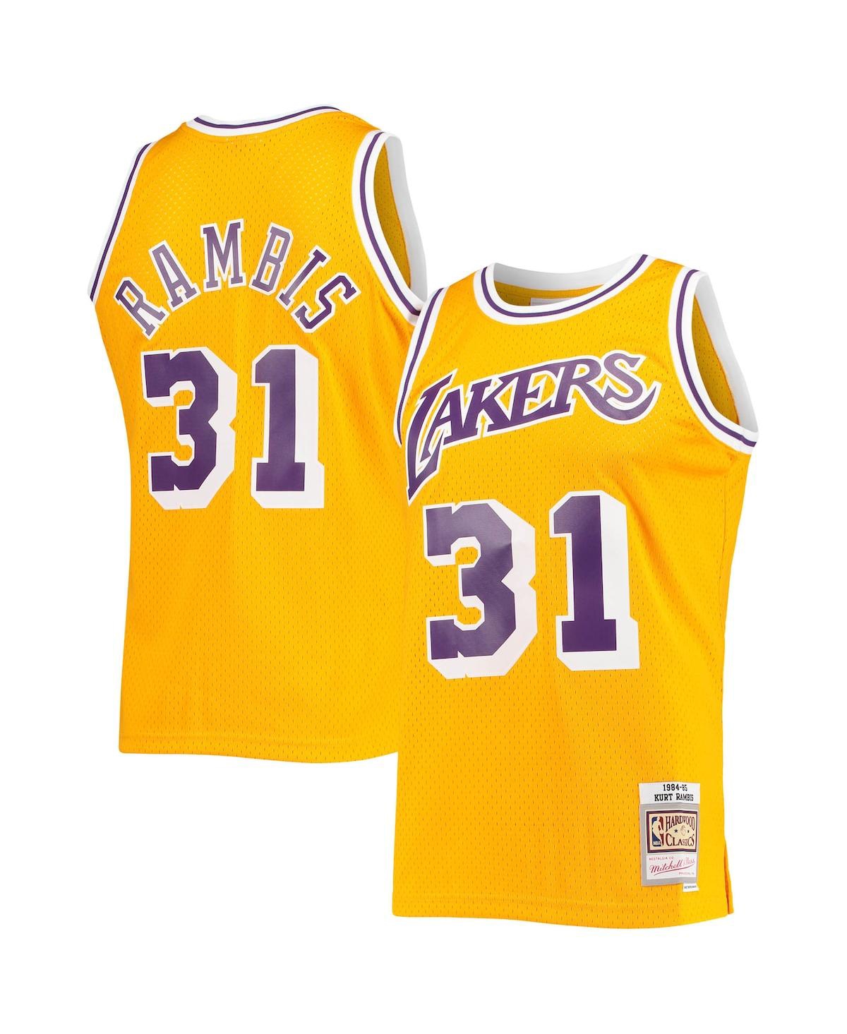 Men's Kurt Rambis Gold Los Angeles Lakers 1984-85 Team Hardwood Classics Swingman Jersey - Gold