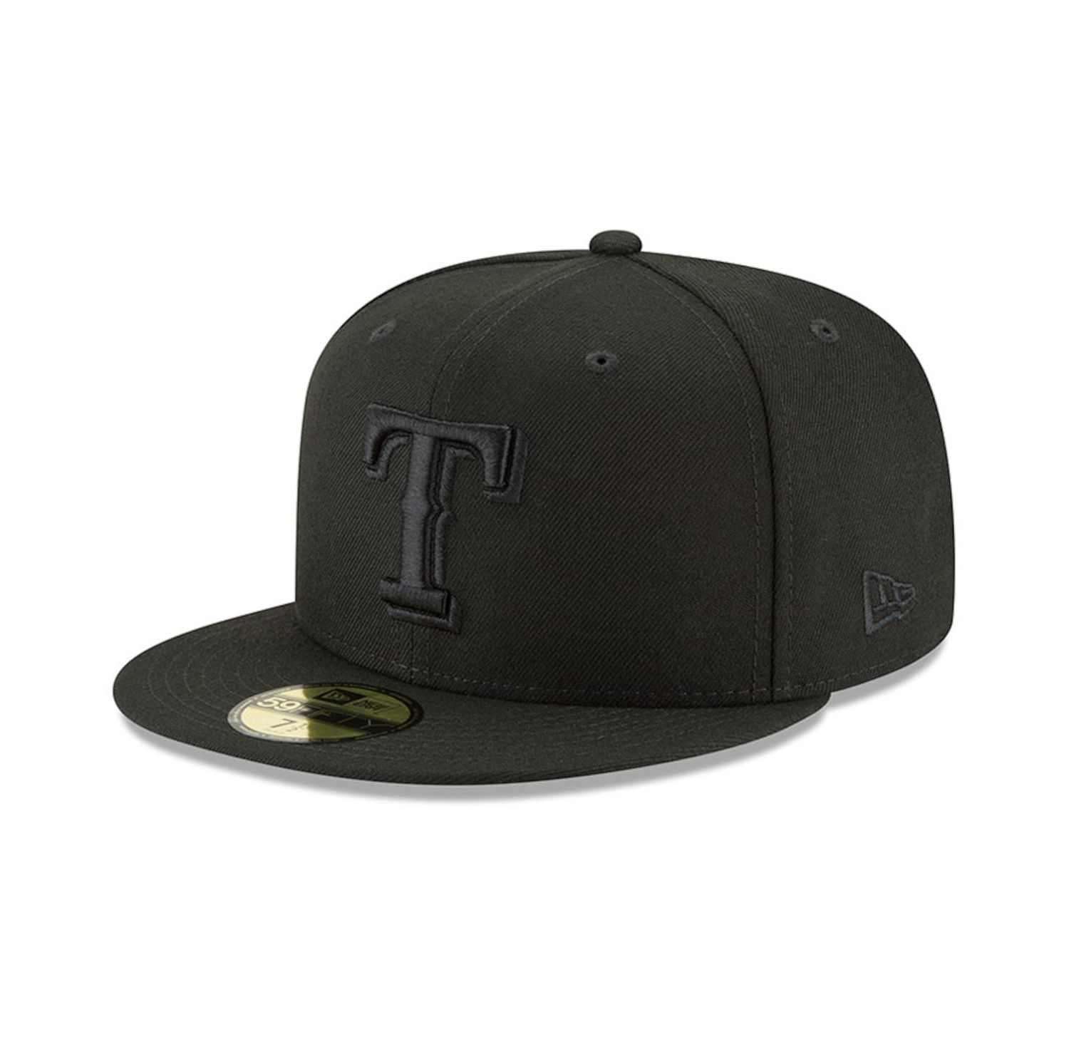 Men's Black Texas Rangers Primary Logo Basic 59FIFTY Fitted Hat