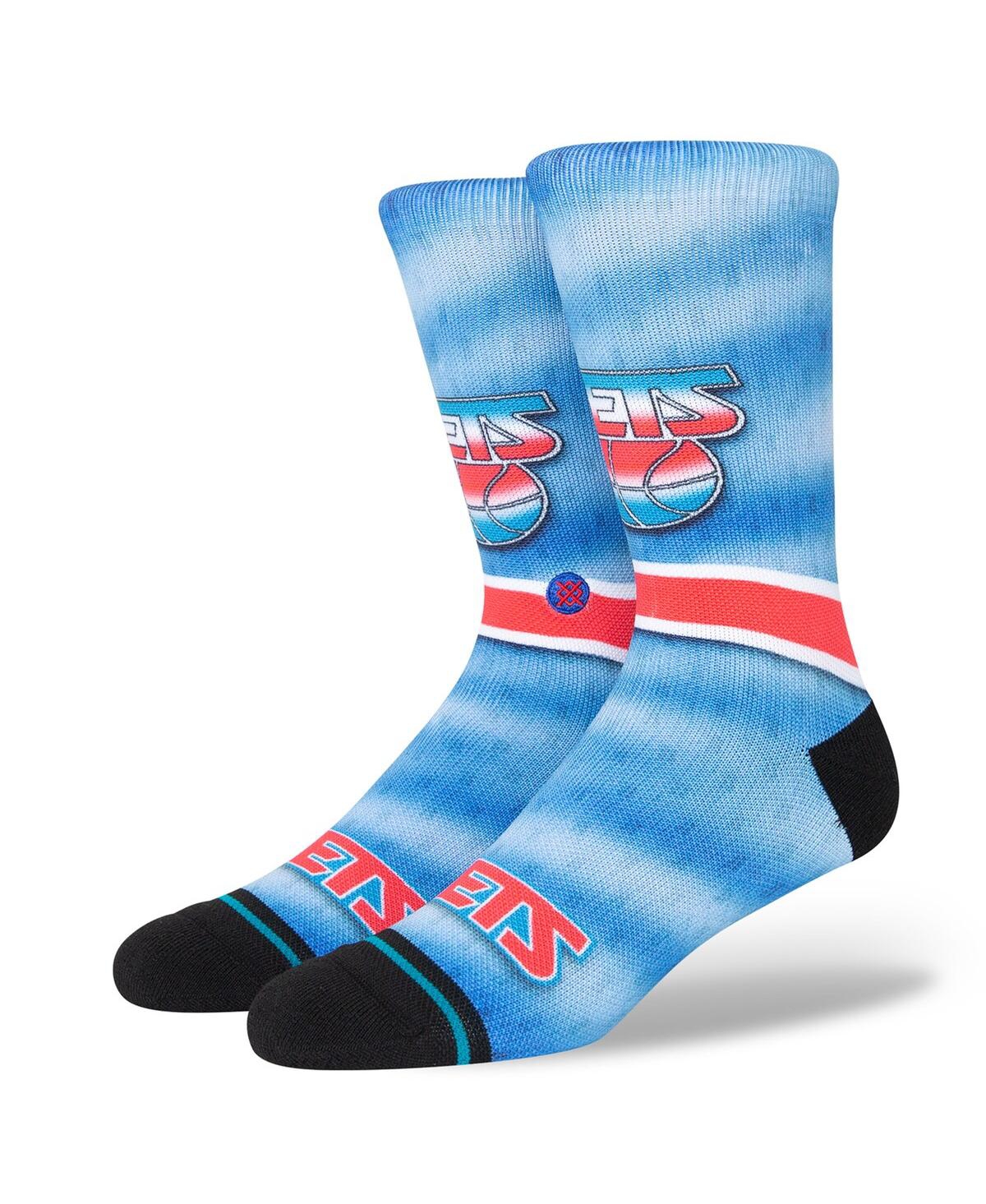 Shop Stance Men's Brooklyn Nets Hardwood Classics Fader Collection Crew Socks In Blue