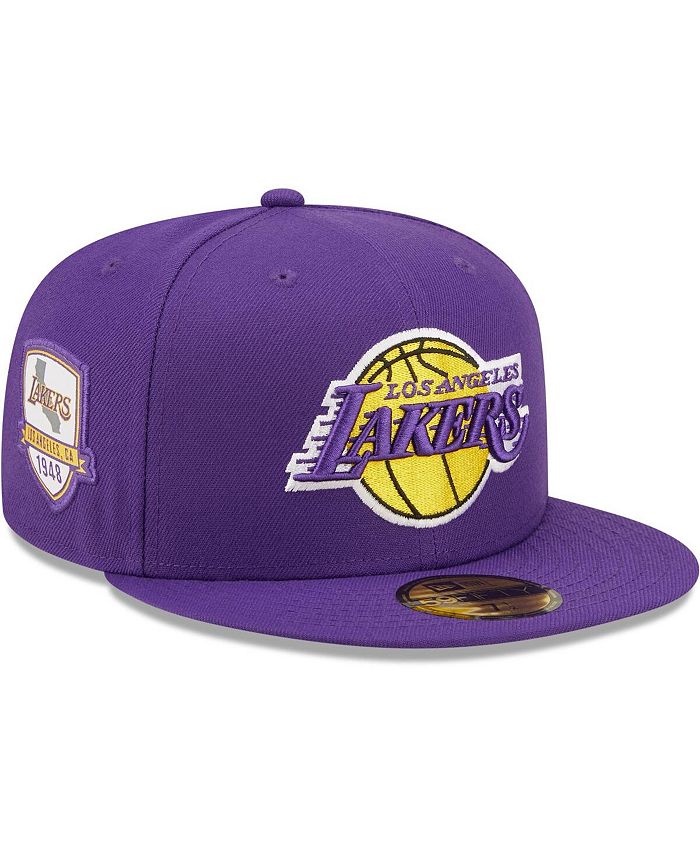 New Era Men's Purple Los Angeles Lakers City Side 59FIFTY Fitted Hat ...