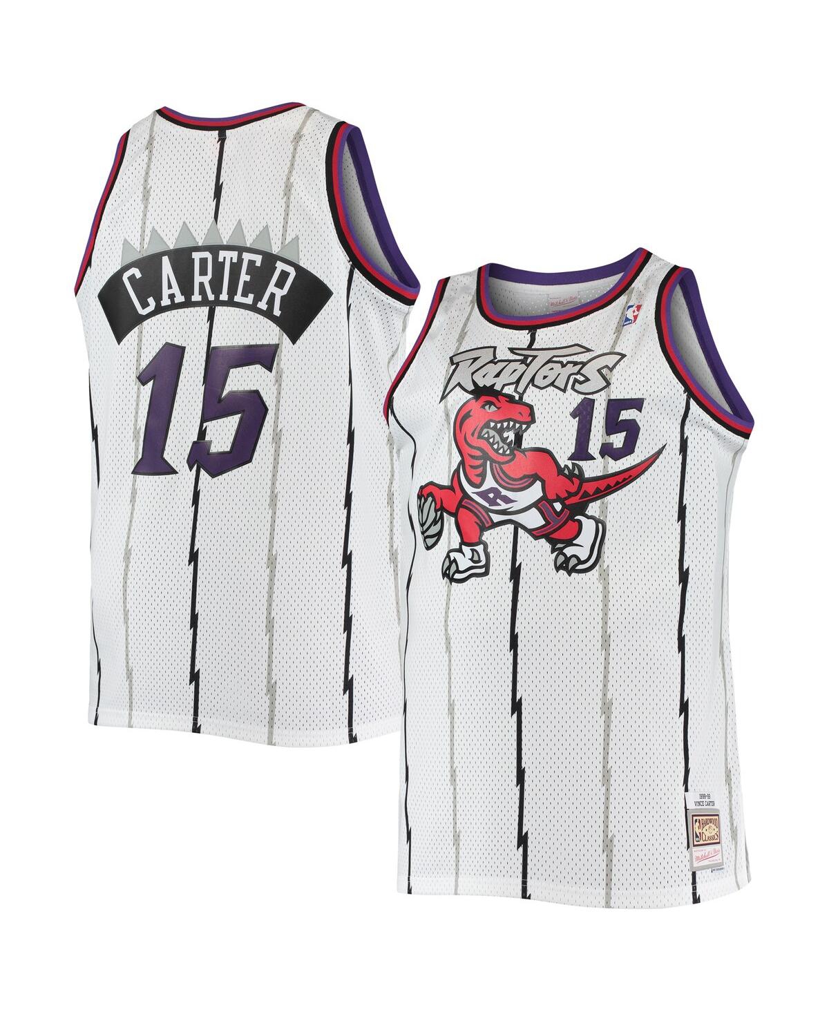 Men's Vince CarterToronto Raptors Big and Tall Hardwood Classics Swingman Jersey - White