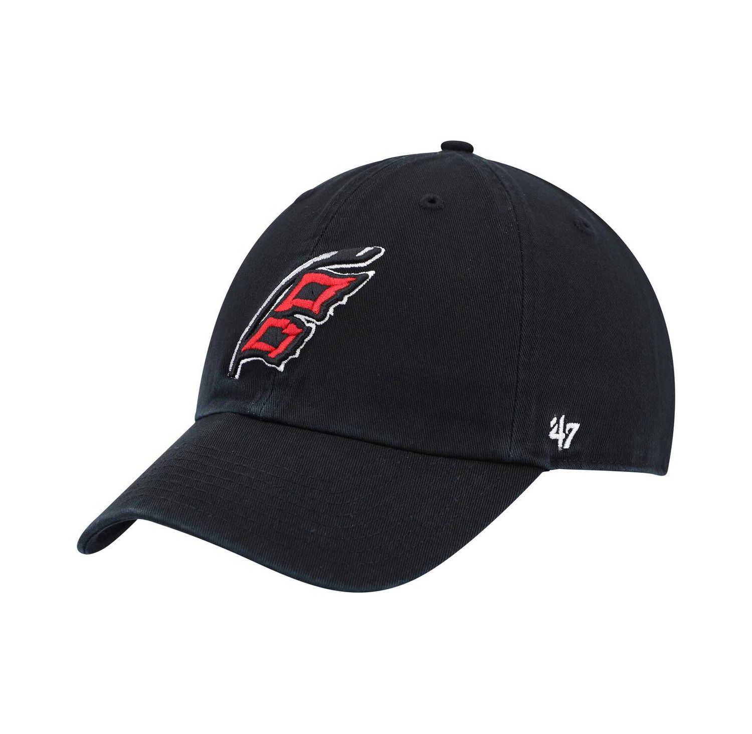 Men's Black Carolina Hurricanes Alternate Logo Clean Up Adjustable Hat