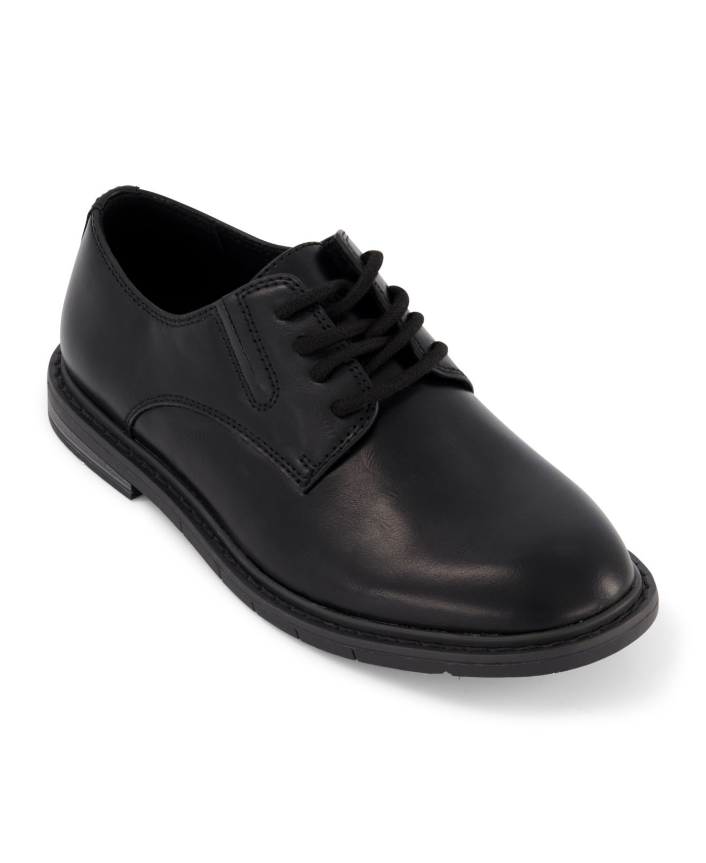 Обувь Kenneth Cole New York Padded Inside Dress Shoe для мальчиков, цвет: Чёрный — фото 1