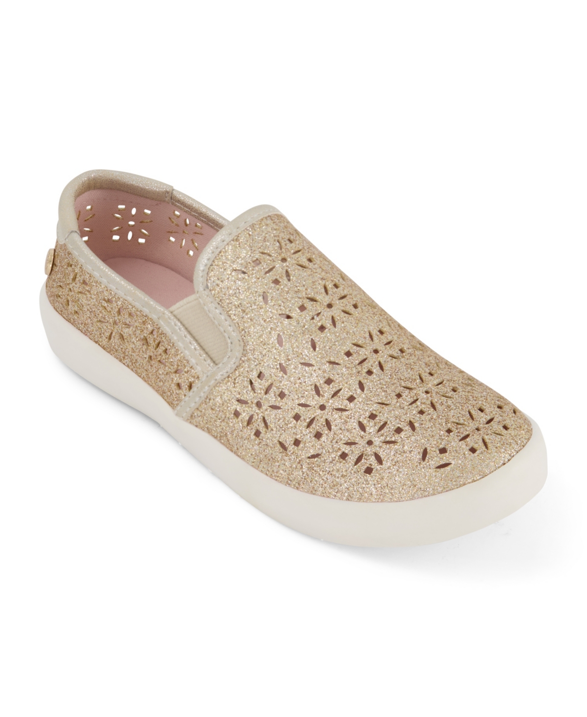 Shop Kenneth Cole New York Little Girls Slip On Sneakers In Pale Gold-tone