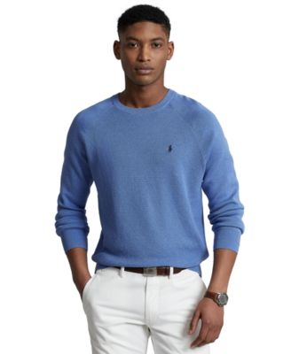 mens white polo sweater