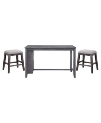 Homelegance - Nelina Counter Height 3pc Dining Set (Table & 2 Stools)