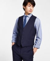 Calvin Klein Men's Slim-Fit Wool Infinite Stretch Suit Vest - Navy