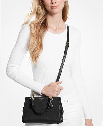 Michael Kors Marilyn Small Colourblock Saffiano Leather Crossbody Bag For Women (Beige, OS)