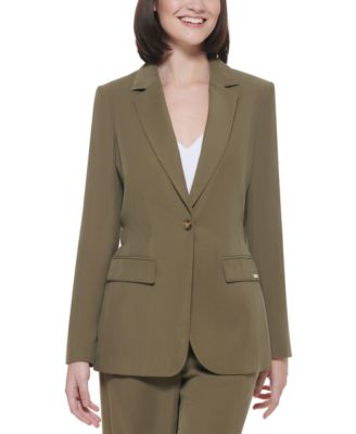 calvin klein mid length coat camel