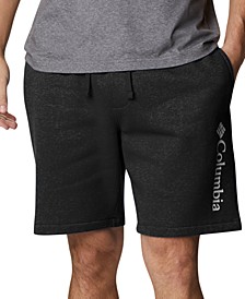 Men's Trek Relaxed-Fit Stretch Logo-Print Fleece Shorts