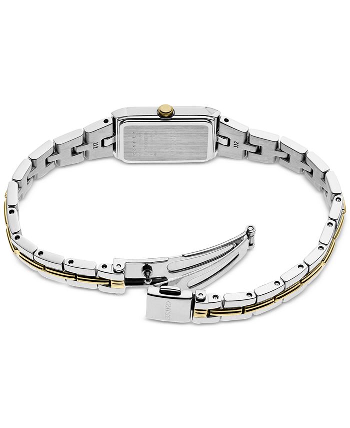 Seiko Women's Essentials Two Tone Stainless Steel Bracelet Watch 15mm ...