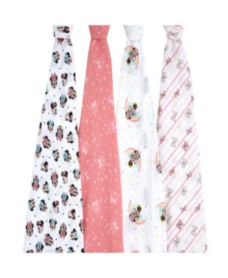 Baby Girls Minnie Swaddle Blankets, Pack of 4
