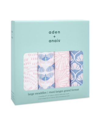 Baby Girls Deco Swaddle Blankets, Pack of 4