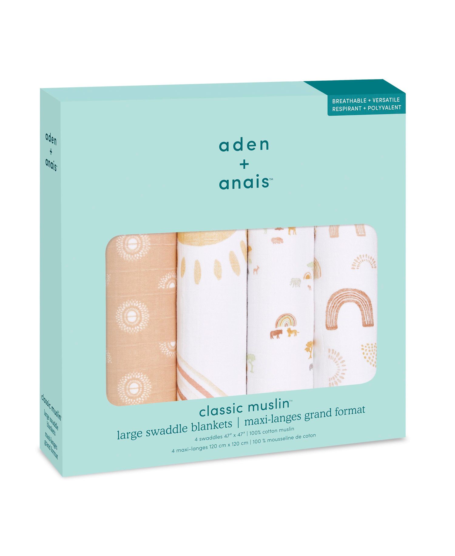 Baby Girls Keep Rising Swaddle Blankets, Pack of 4