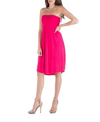 24seven Comfort Apparel Women's Strapless Empire Waist Mini Dress - Macy's