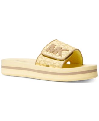 michael michael kors women's mk signature logo pool slide sandals