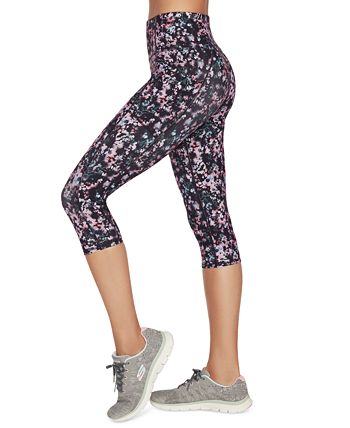SUPERFLOWER Women's Capri Yoga Pants Workout Leggings Running Exercise Active  Athletic Gym Tights High Waist