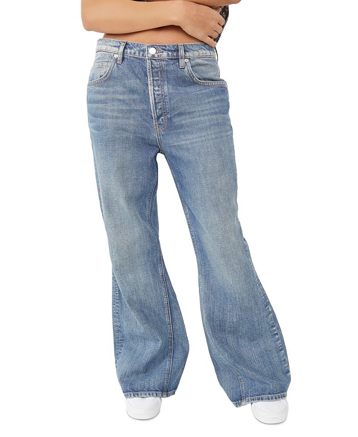 Free People Women s New Dawn Cotton Flare Leg Jeans Macy s