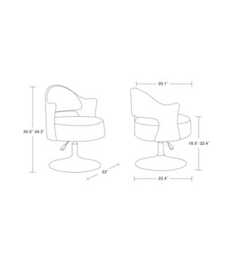 Bopper Adjustable Height Swivel Accent Chair
