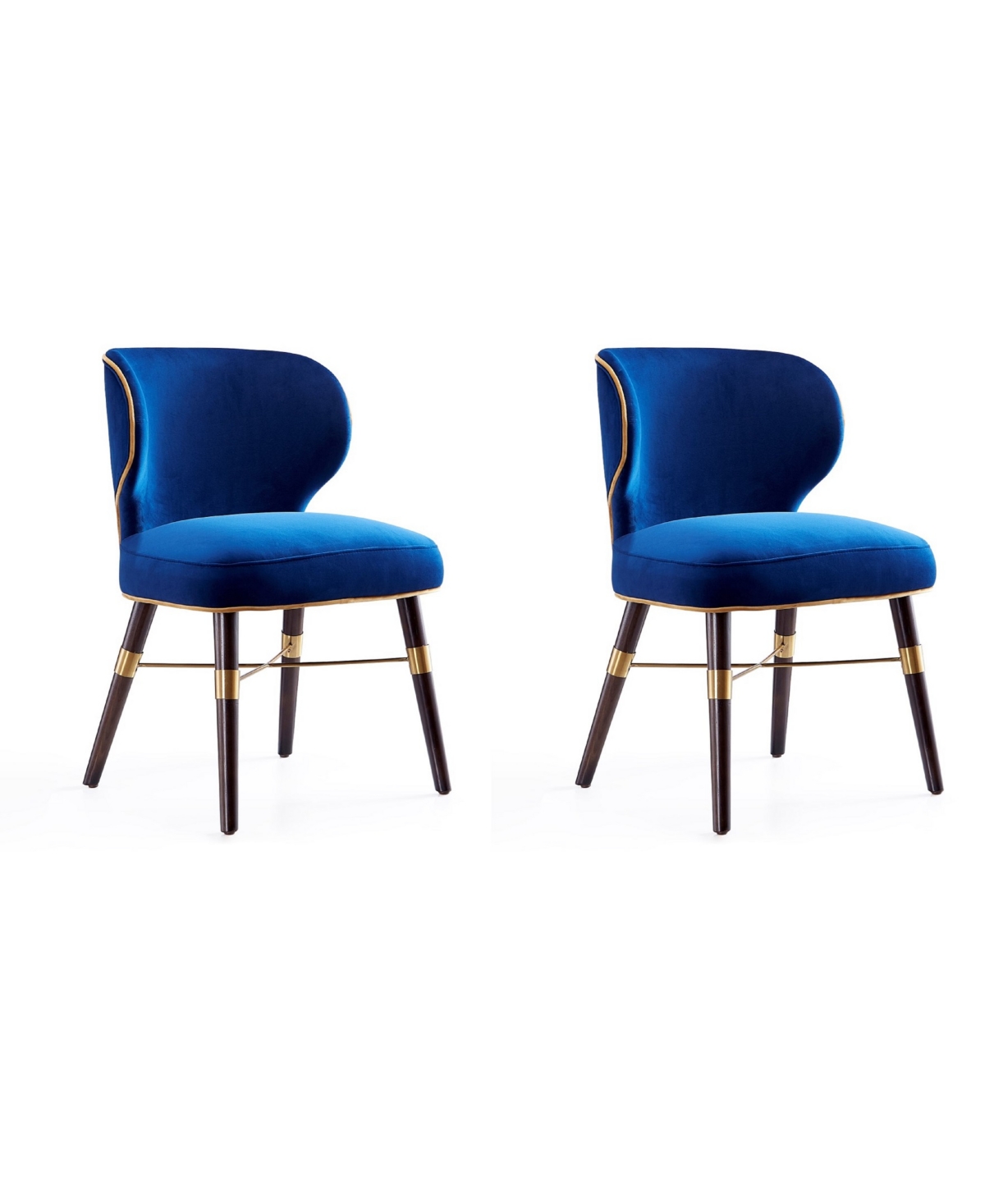 Manhattan Comfort Strine Dining Chair, Set Of 2 In Blue