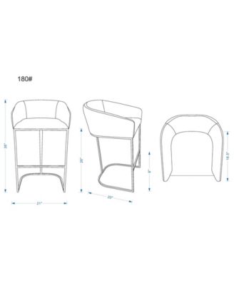 Louvre 3-Piece Leatherette Upholstered Counter Stool Set