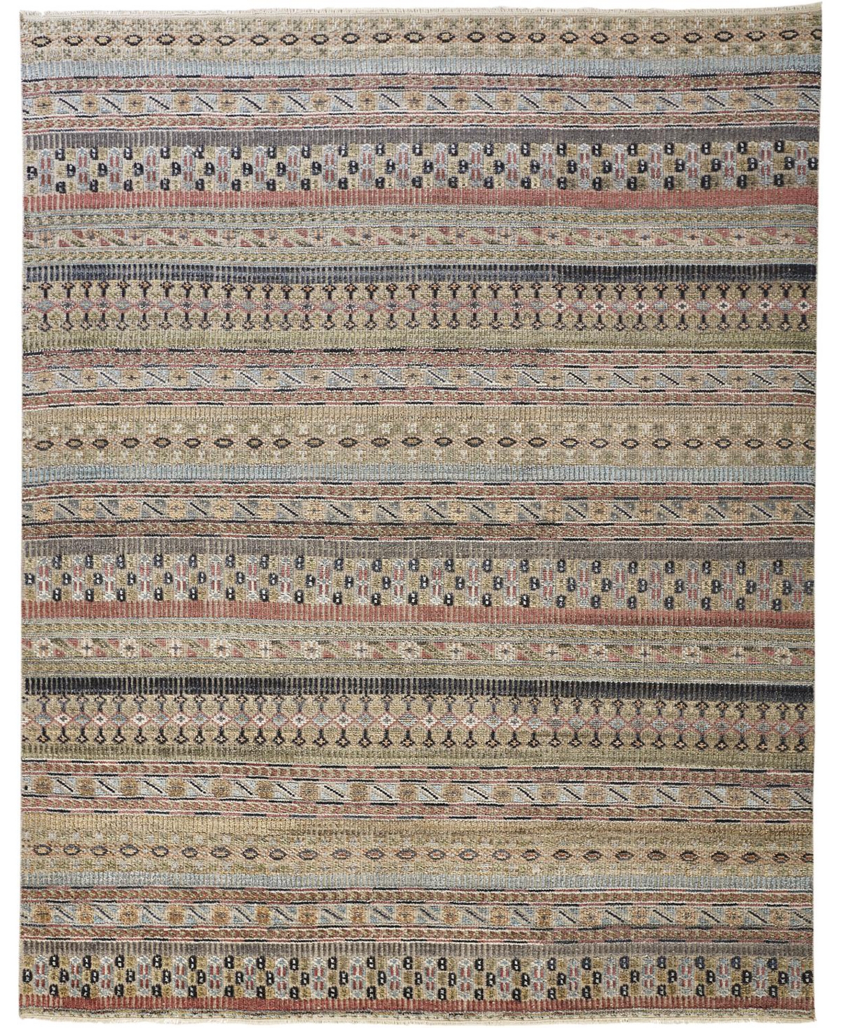 Feizy Payton R6498 3'6" X 5'6" Area Rug In Tan,blue