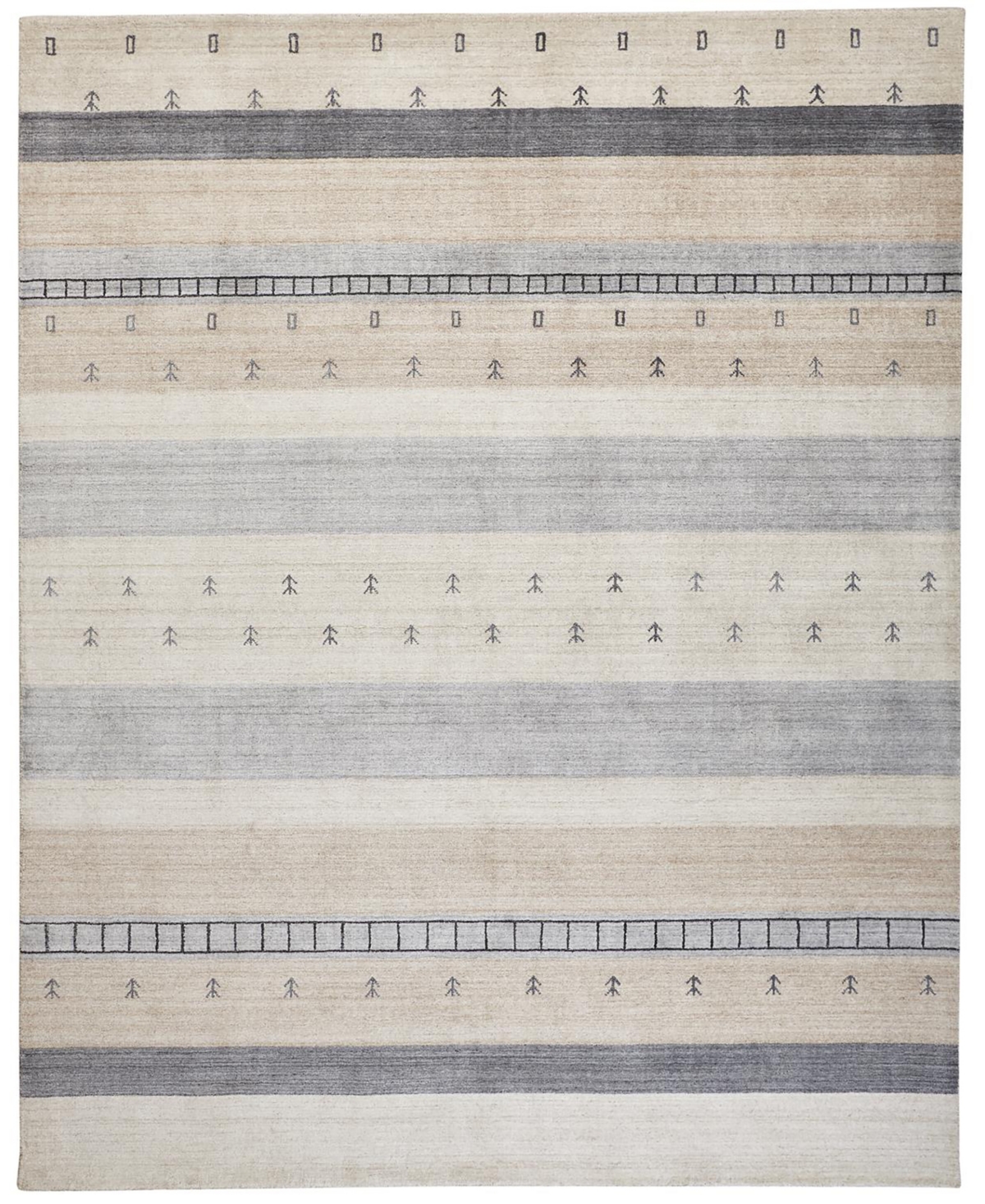Feizy Ohura OHU6578 5'6in x 8'6in Area Rug - Beige, Gray