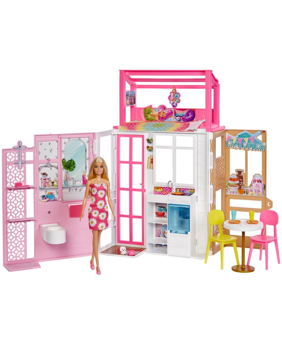 Barbie Kids' Doll With House, 19 Piece Set In Multi