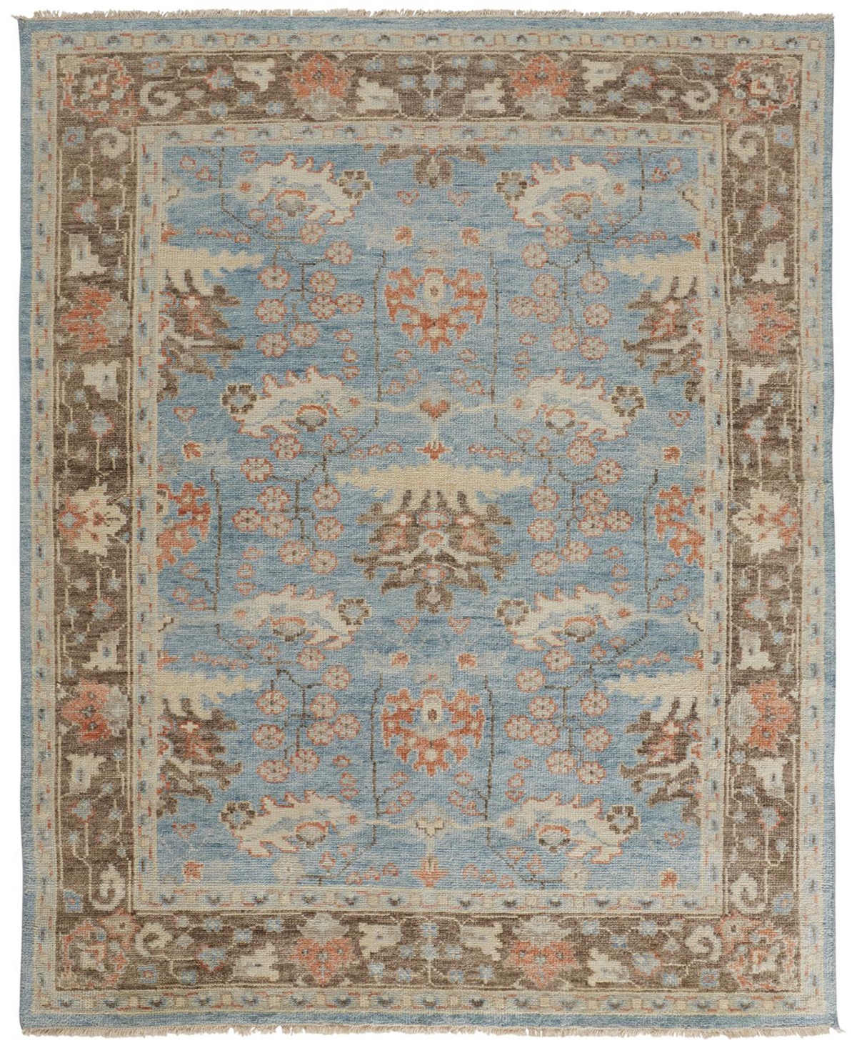 Feizy Halina HAL6710 5'6in x 8'6in Area Rug - Blue, Brown