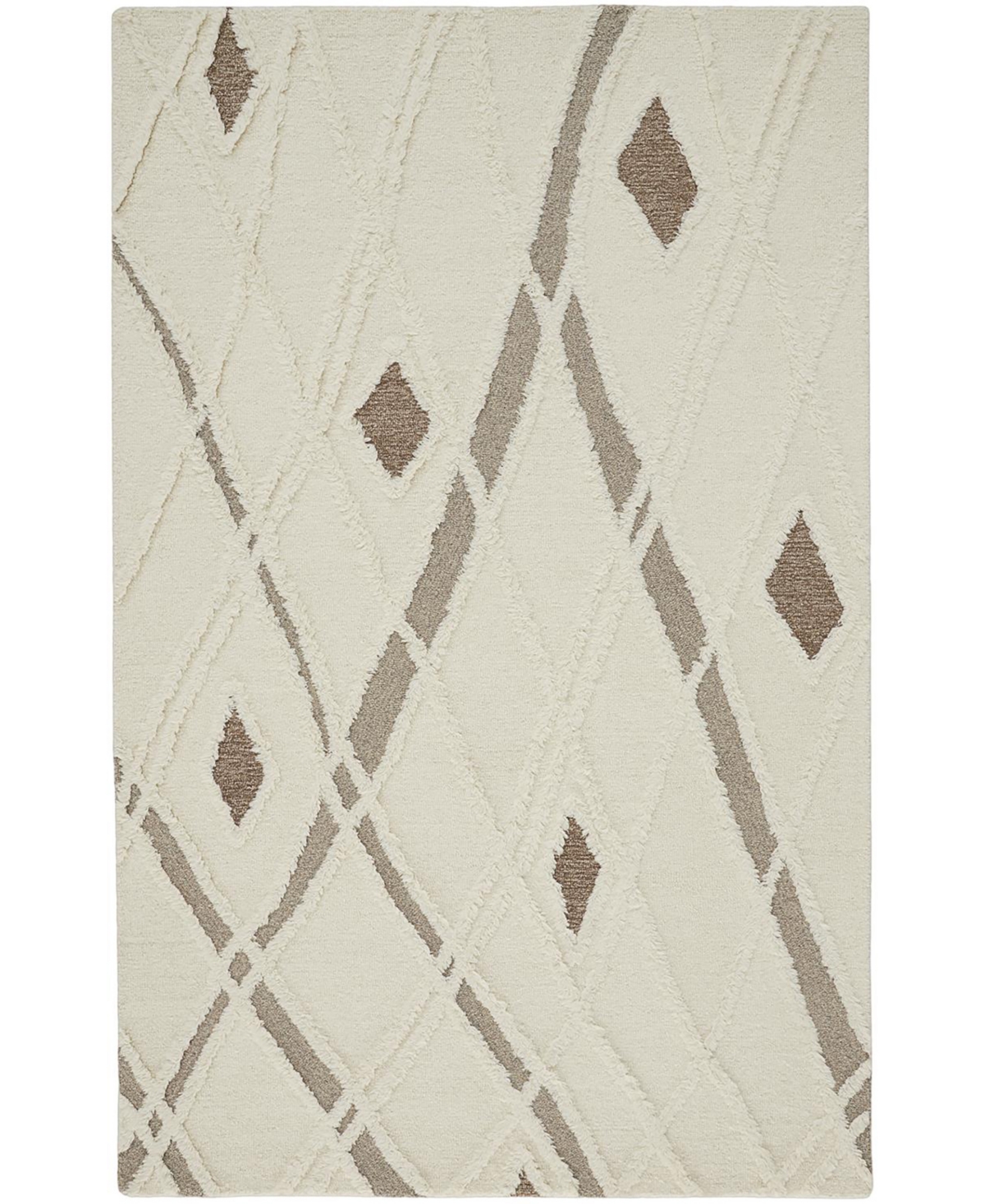 Simply Woven Anica R8008 4' X 6' Area Rug In Ivory