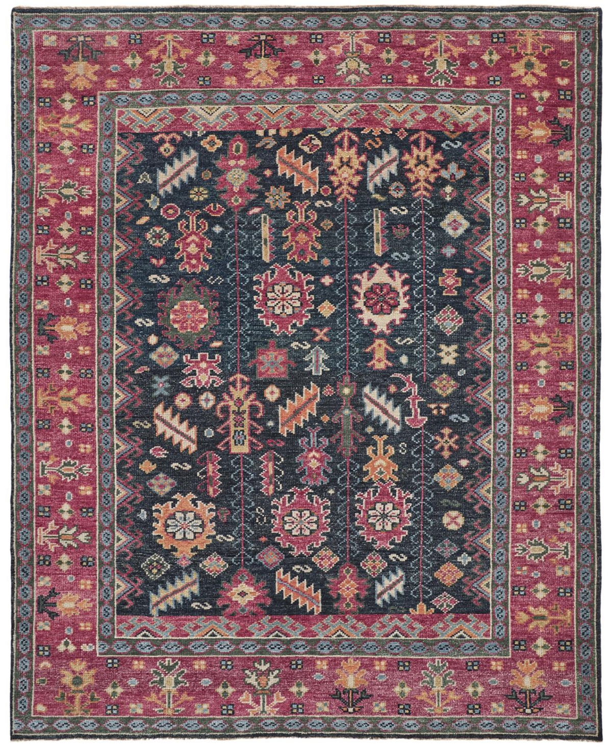 Feizy Vision VIS6741 8'6in x 11'6in Area Rug - Pink, Blue