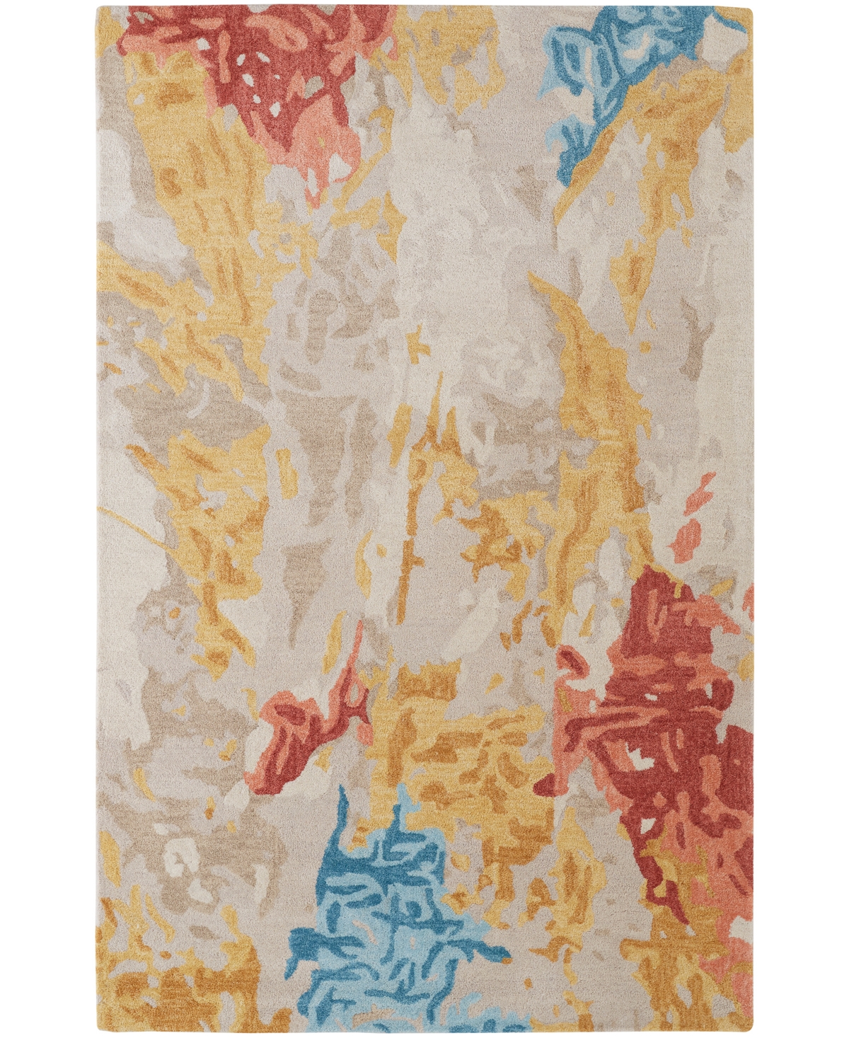 Simply Woven Everley R8646 5' X 8' Area Rug In Yellow