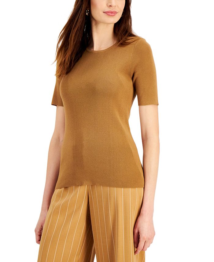 Tahari ASL ShortSleeve Sweater & Reviews Tops Women Macy's