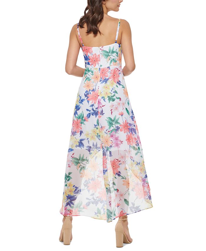GUESS Women's Chiffon Faux-Wrap Dress - Macy's