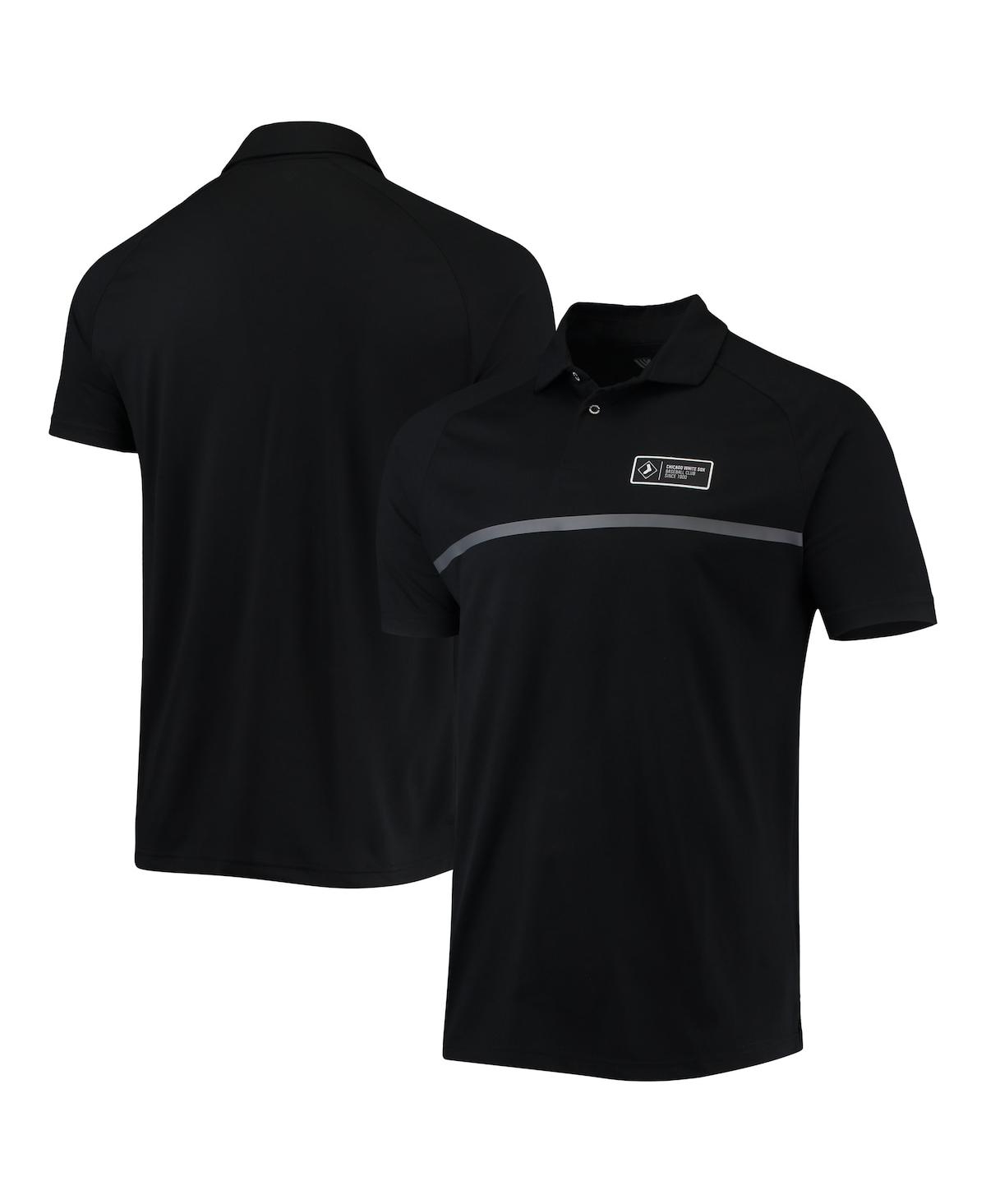 Shop Levelwear Men's  Black Chicago White Sox Sector Raglan Polo Shirt
