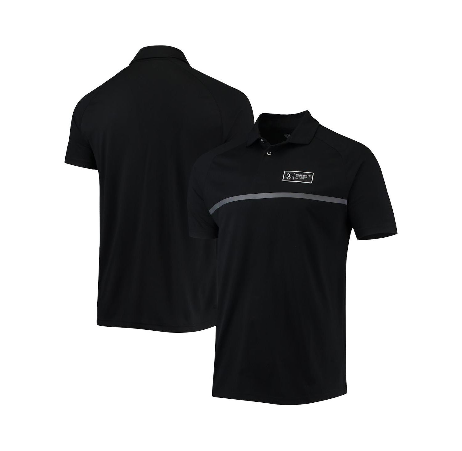 Men's Black Chicago White Sox Sector Raglan Polo Shirt