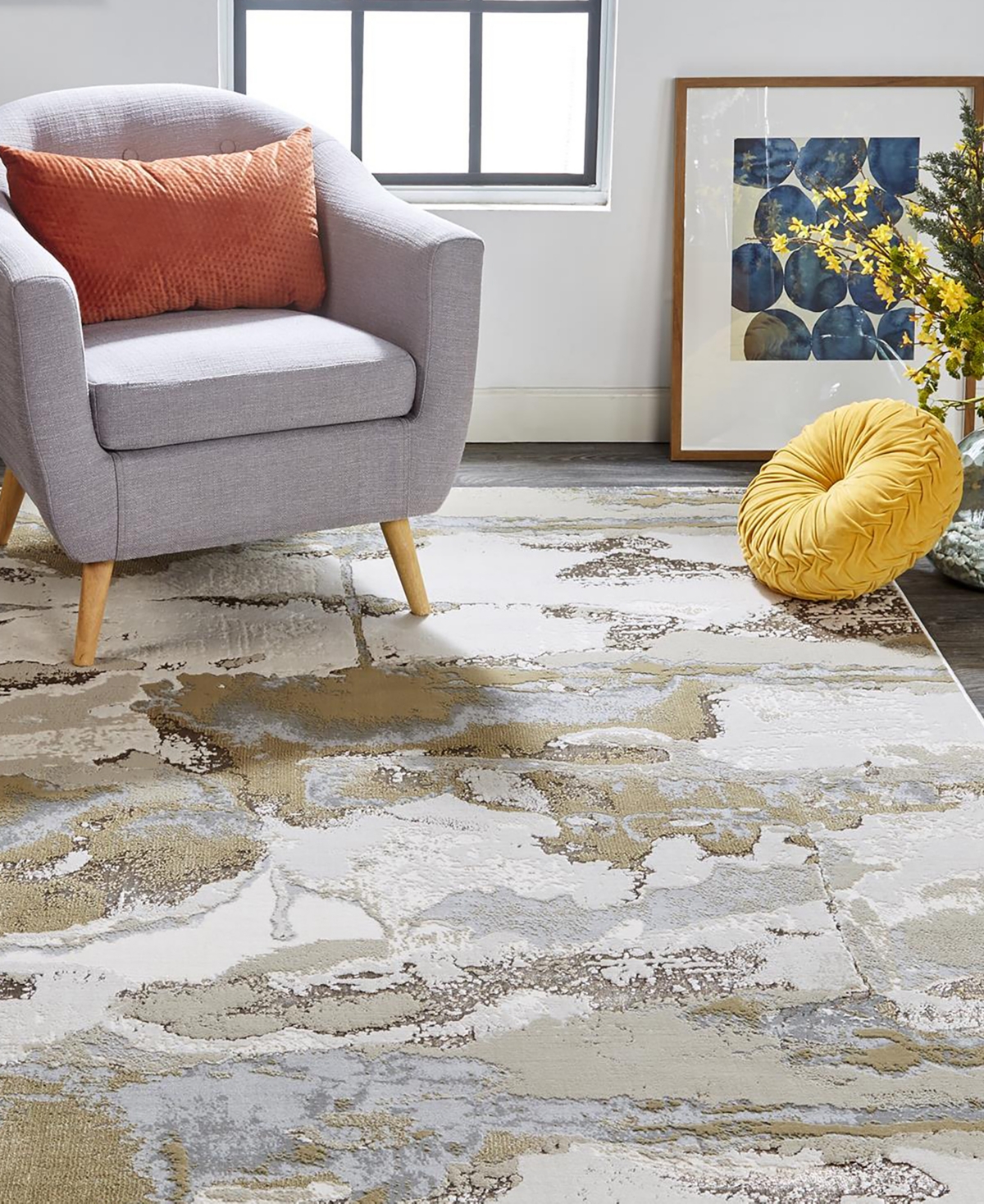Feizy Aura R3737 1'8" x 2'10" Area Rug