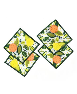 Citrus Print Cocktail Napkins, Set of 4