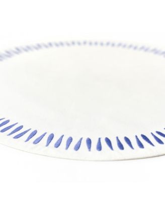 Iris Blue Drop Round Placemat, Set of 4